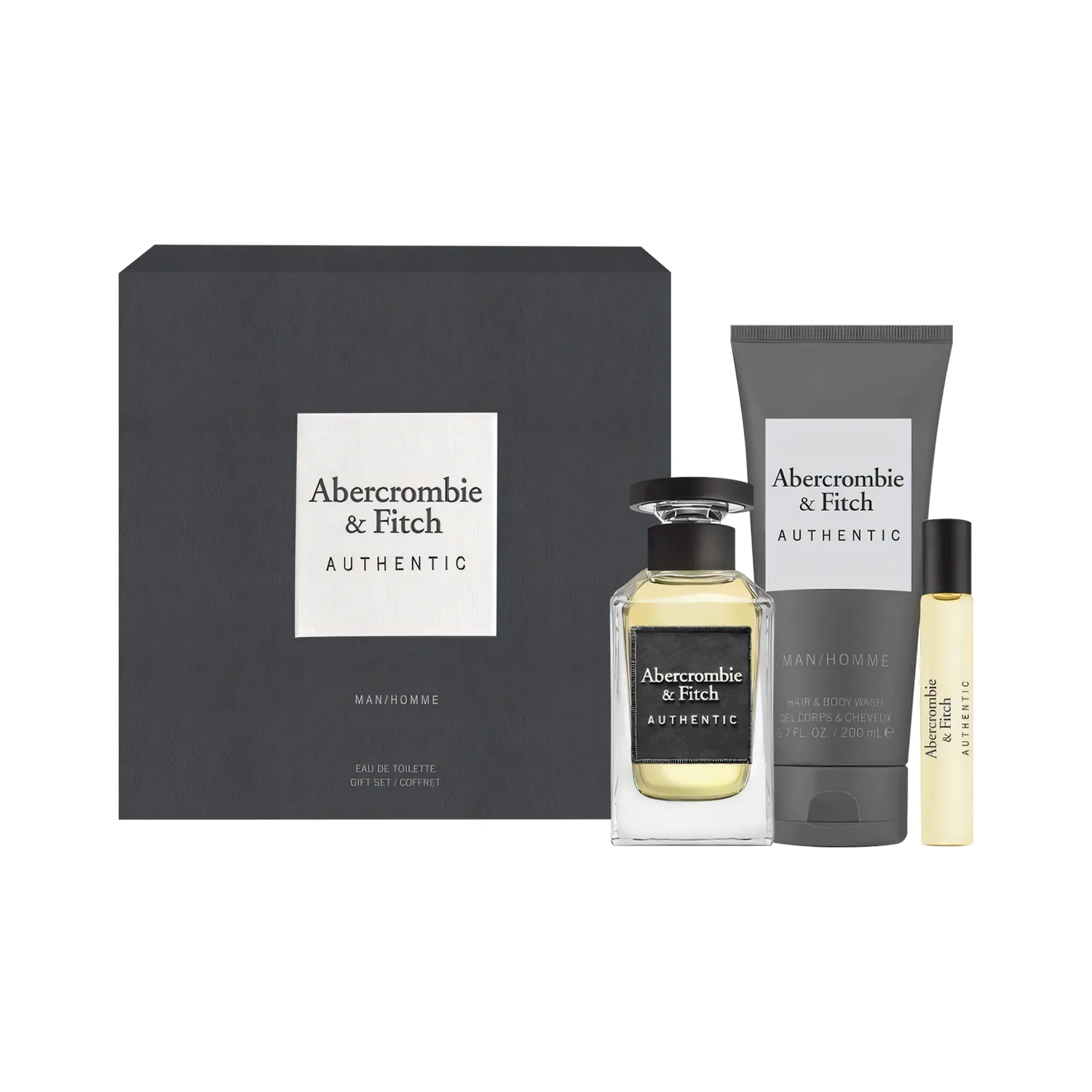 Authentic Man Set By Abercrombie & Fitch For Men - 3 Pieces