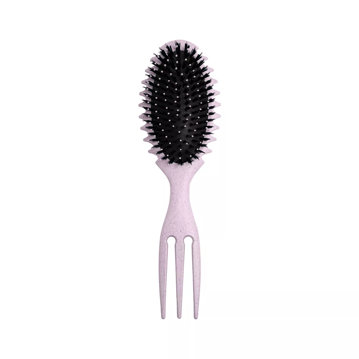 Hair System Curly Hair Brush with Three-Pointed Fork Design Tail Purple
