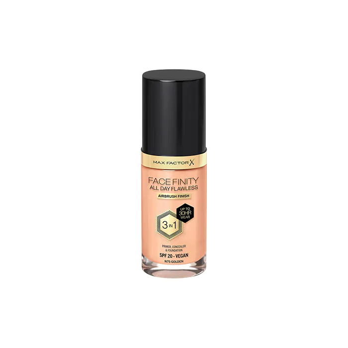 Max Factor FaceFinity All Day Flawless 3 In 1 Foundation SPF 20 Gold No. 75 - 30 ml