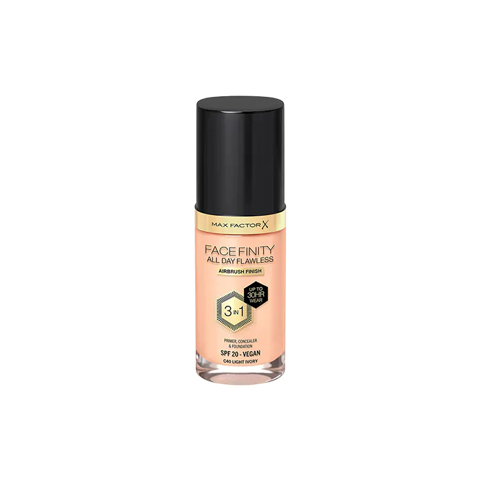 Max Factor FaceFinity All Day Flawless 3 In 1 Foundation SPF 20 Light Ivory No. 40 - 30 ml