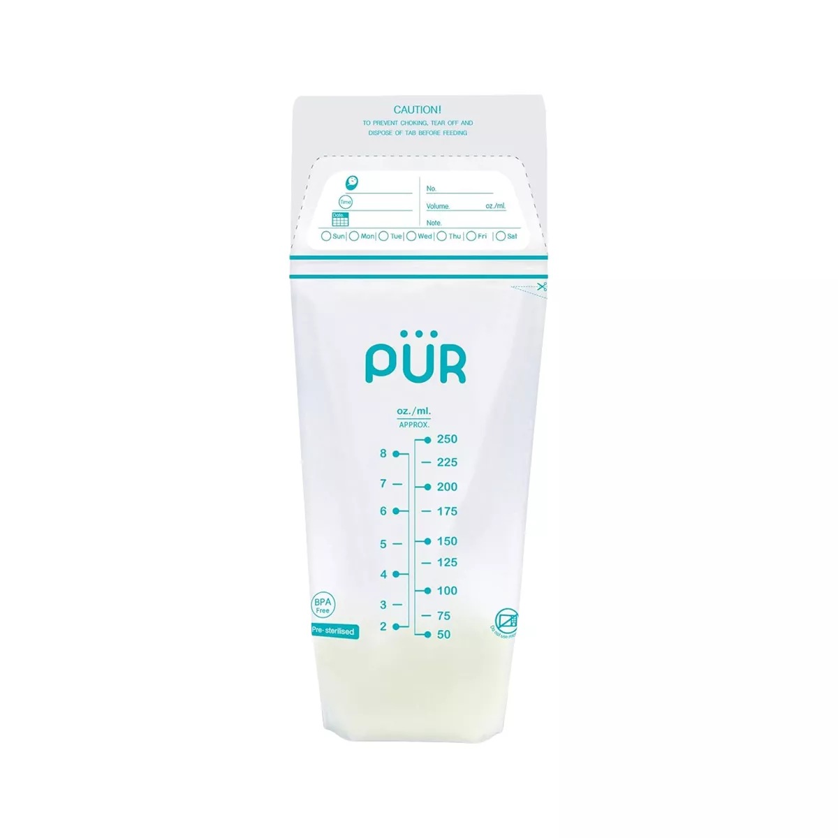 Pur Breast Milk Storage Bags Small S 0+ Months - 50 Pieces