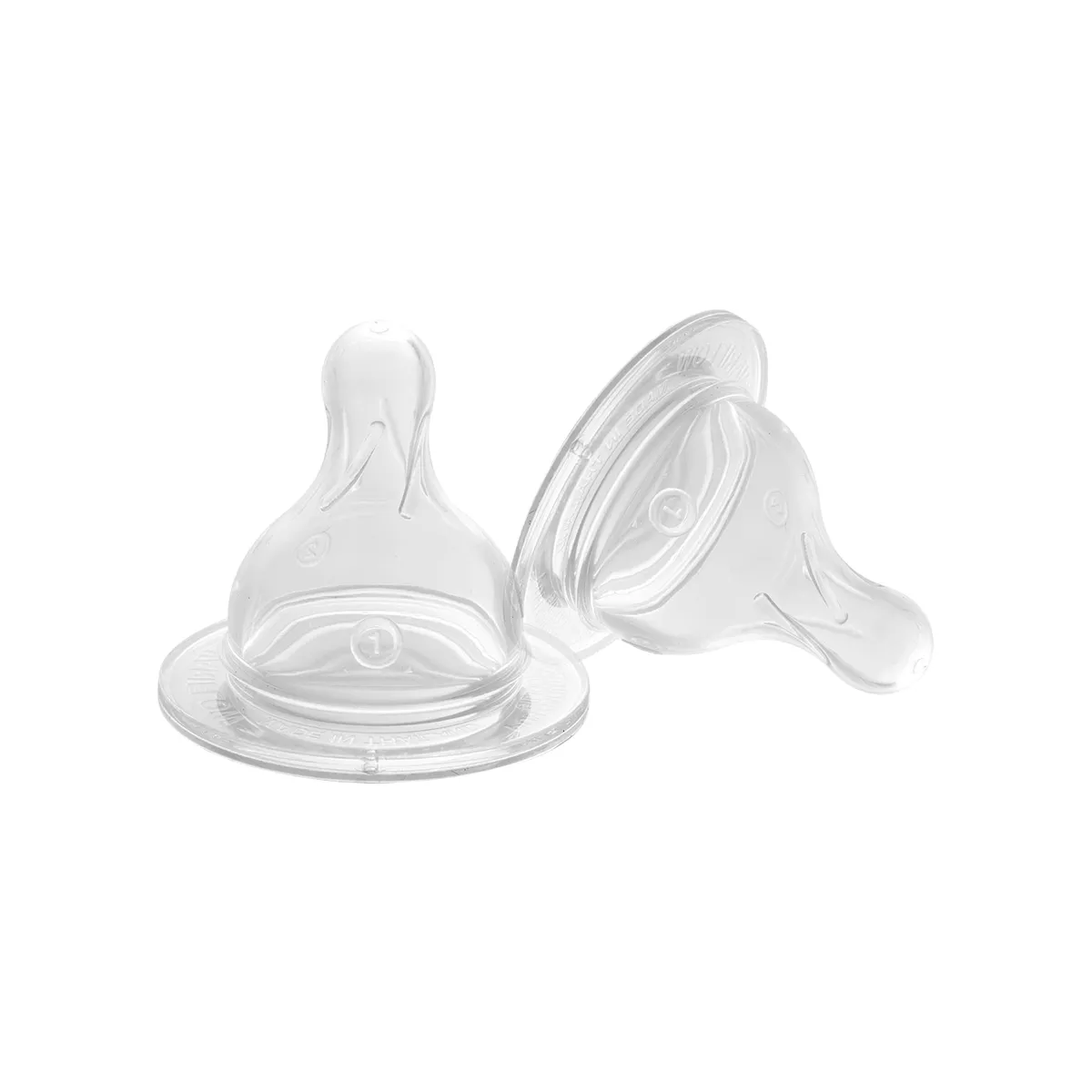 Pur Classic Wide Neck Nipple-Vari Flow 6+ Months - 2 Pieces