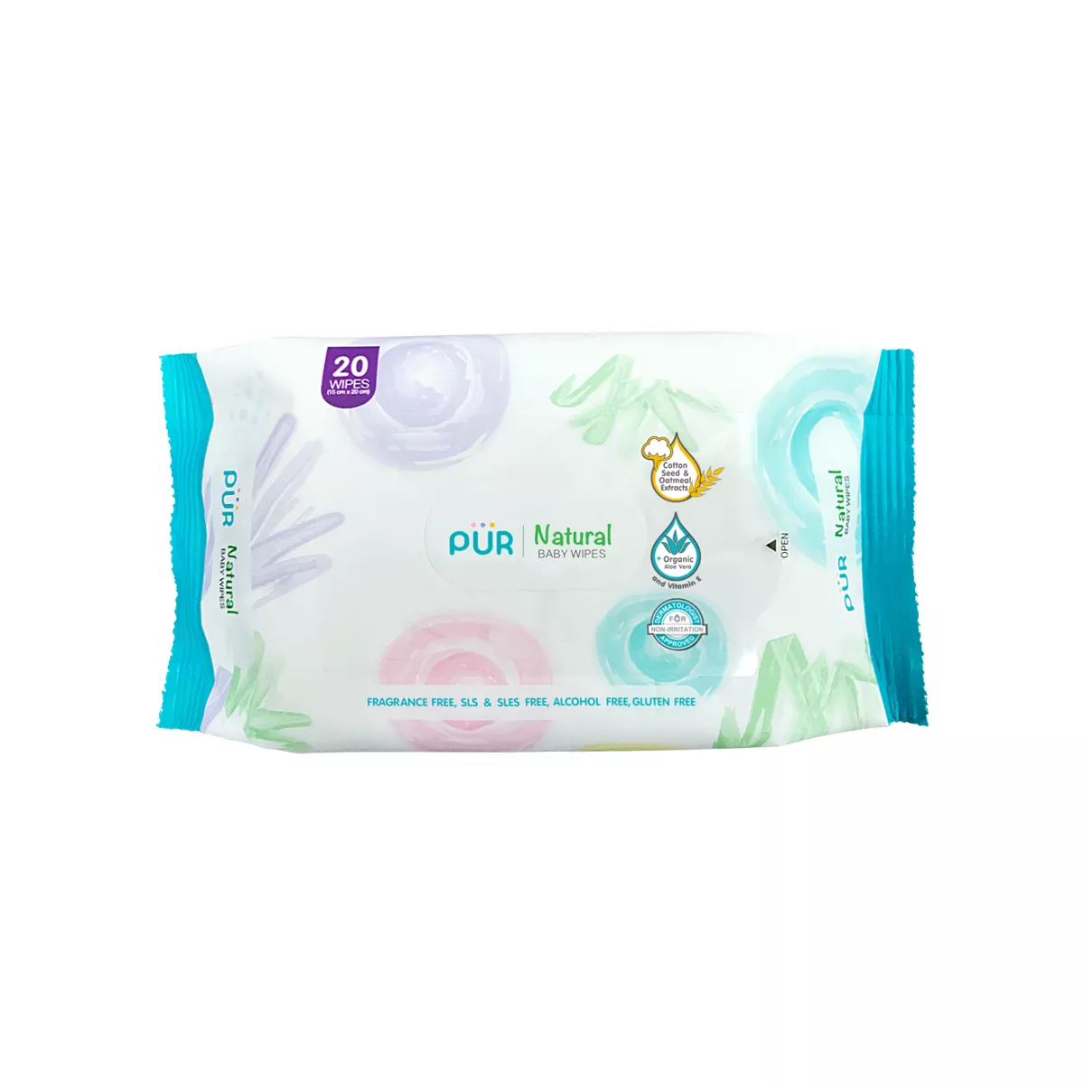 Pur Natural Baby Wet Wipes 0+ Months - 20 Pieces