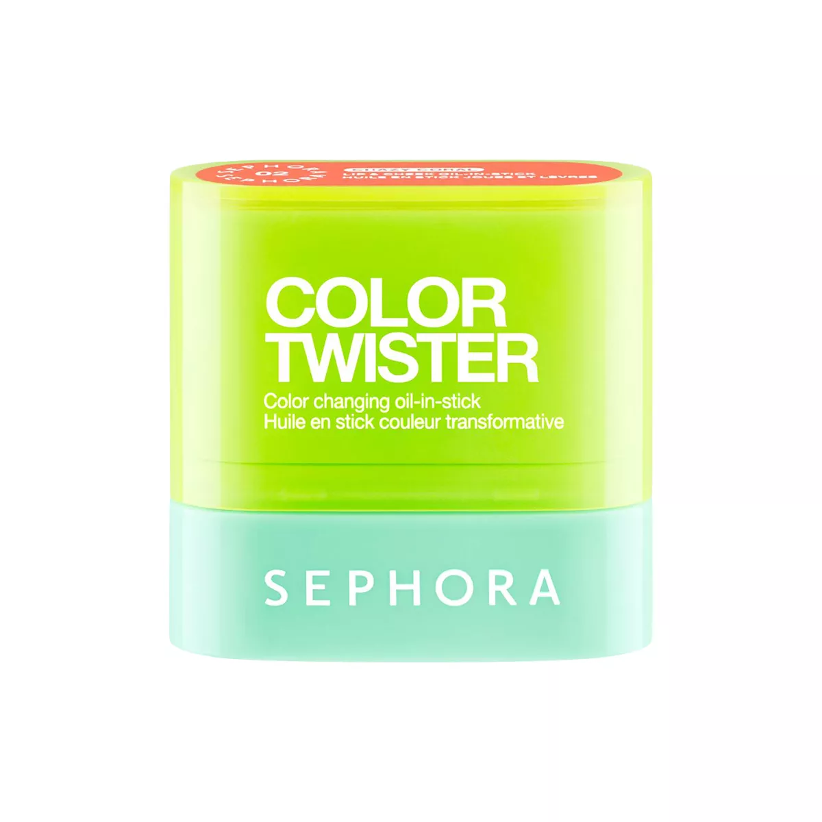 Sephora Twister Color Changing Oil-in-Stick cheek & lip oil 02 Crazy Coral - 8.5 g