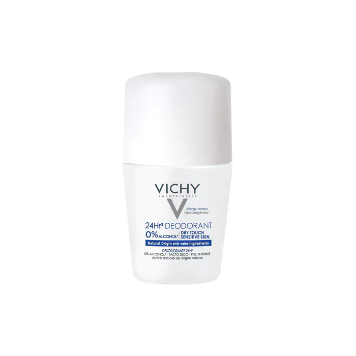 Vichy Roll-On 24H Dry Touch Sensitive Skin Deodorant - 50 ml
