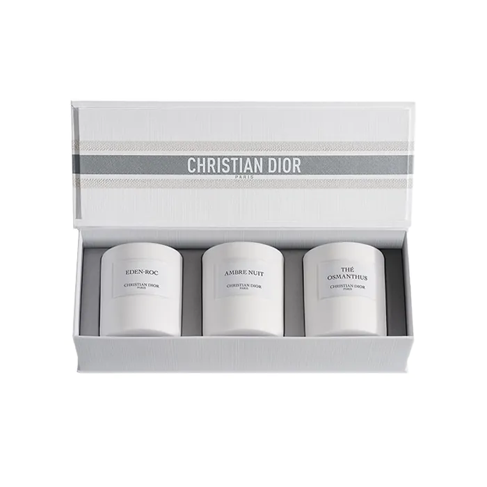 (The Osmanthus + Ambre Nuit + Eden-Roc) Scented Candles Set By Dior 85 g For Unisex