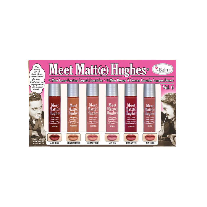 theBalm Matte Hughes 6 Mini Liquid Lipsticks Vol. 6